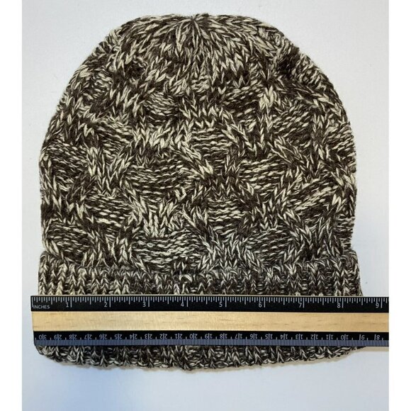 Frye & Co NWT Chocolate Brown Cable Knit Beanie Cuff Knitted Cap-OSFM - Picture 7 of 12
